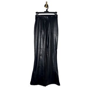 Abercrombie & Fitch Vegan Leather High Rise Flare Pants